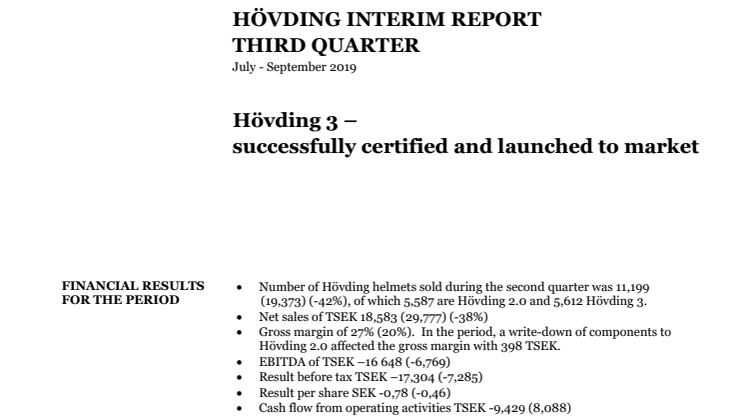 Hövding 3 - successfully certified and launched to market
