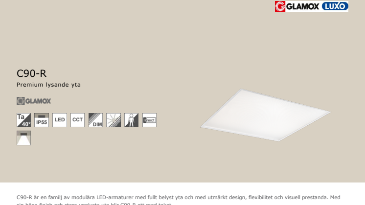 Glamox Luxo introducerar ny modulär LED armatur