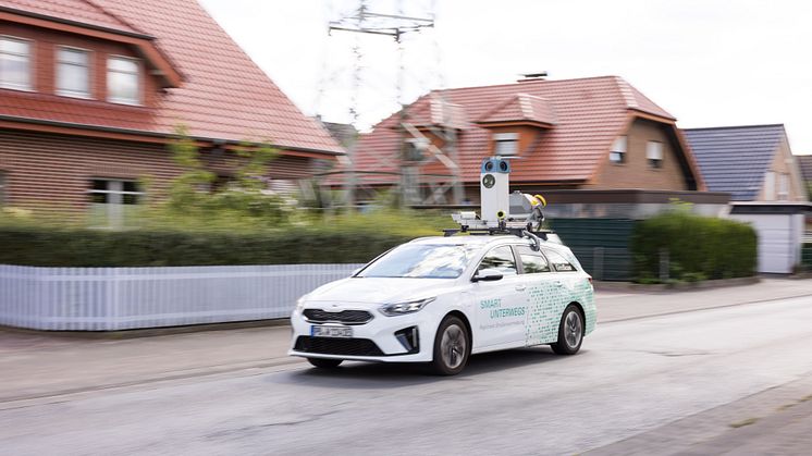 GeoScan-Fahrzeug bei der Arbeit.