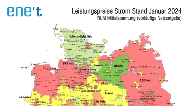 Leistungspreise Strom - Stand Januar 2024