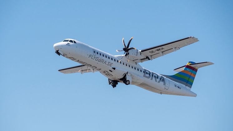The new direct routes to Oslo Torp, Riga and Tallinn will be operated by ATR 72–600 aircraft. Photo: Braathens Regional Airlines