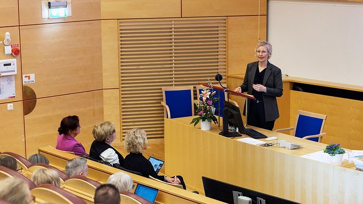 Maria Hjorth, forskare Region Dalarna, disputerar.