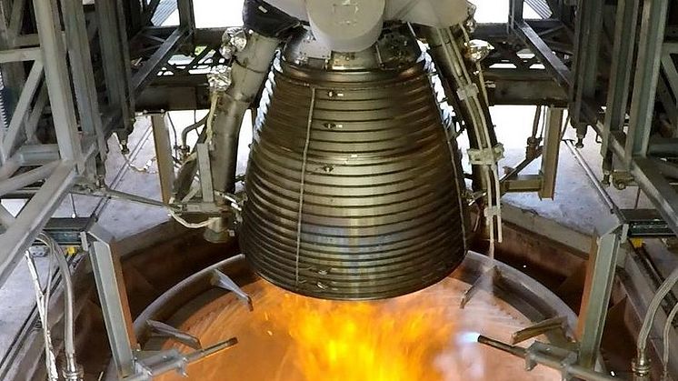 Motorkomponenter till rymdraketer kan i framtiden produceras effektivare med pulverbäddsbaserad AM. Photo by ArianeGroup.
