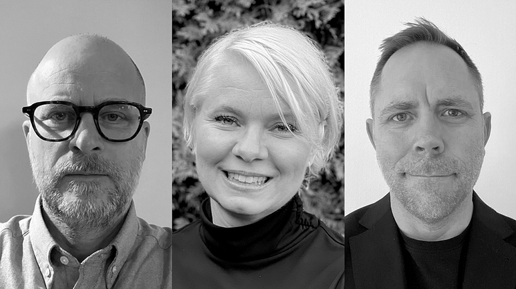 Från vänster Fredrik Thornberg, Lena Borglin och Daniel Nilsson.