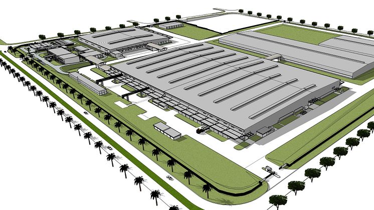 2020年7月に稼働予定のYMPH新工場棟の完成イメージ