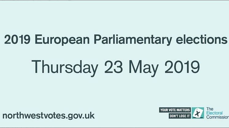 European Parliamentary Elections: North West region polling day arrangements