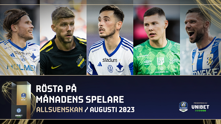 De är nominerade till månadens spelare och tränare i Allsvenskan i augusti