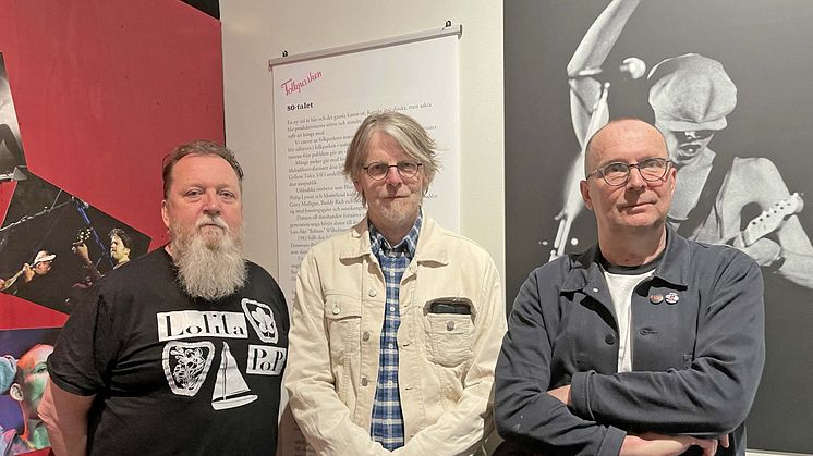 Peter Alzén, Jan Sundström och Anders Sundin presenteras genom Pixelvoice om utställningen och boken 50 år på Folkparken.