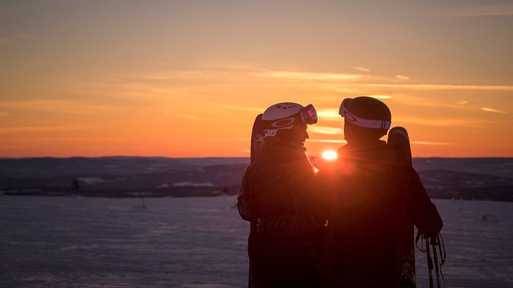 Par skymning fjällen