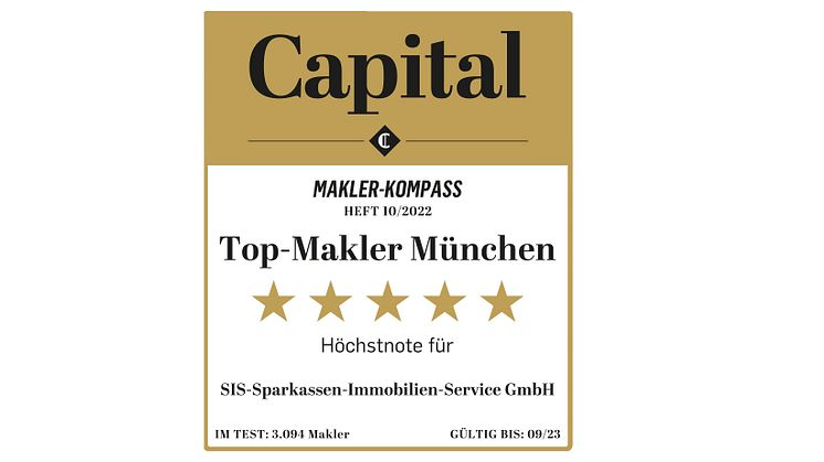 SIS als „TOP Makler Münchens“ ausgezeichnet