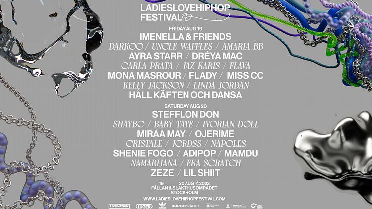 Ladieslovehiphop släpper gediget festivalprogram - internationella gästspel och nordiska framtidshopp väntar i augusti