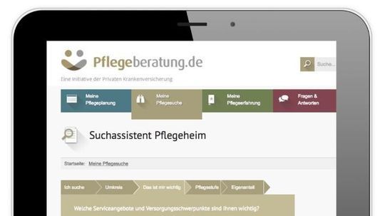 Persönlicher Assistent für die Pflegeheim-Suche