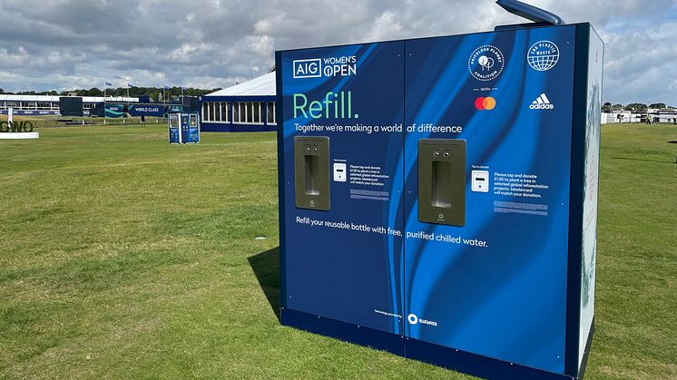 The AIG Women's Open raises the bar on increased sustainability with water refill station and refillable bottle solutions from Bluewater