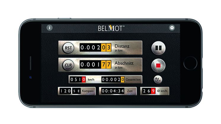 BELMOT RALLYE: Die App auf einen Blick