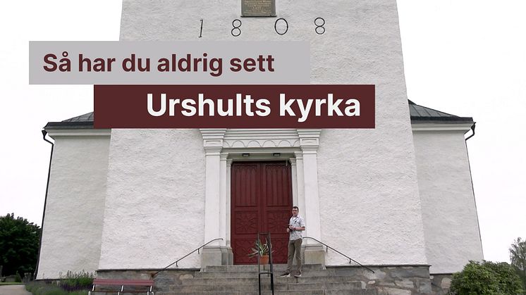 Samuel Palmblad är tillbaka med en digital kyrkoguidning. Den här gången i Urshults kyrka.