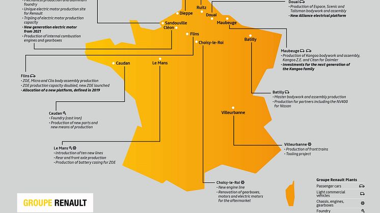 Groupe Renaults fabriker i Frankrike