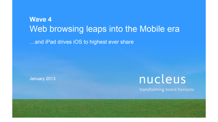 Mobile web browsing leaps to 27.1% of all travel website traffic in latest Nucleus survey...