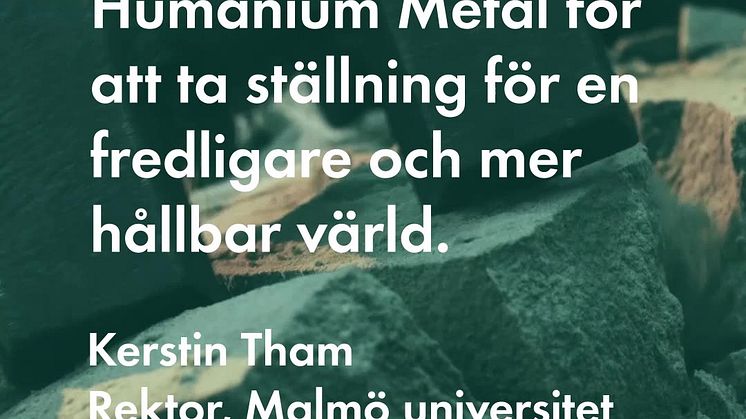 "Fredsmetall" i Malmö universitets nya doktorsringar