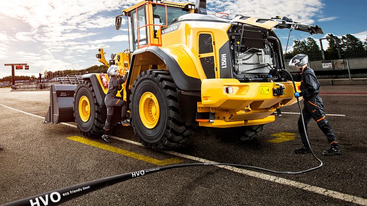 Volvo L150H tankas med HVO