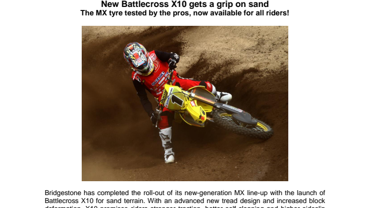 New Battlecross X10 gets a grip on sand