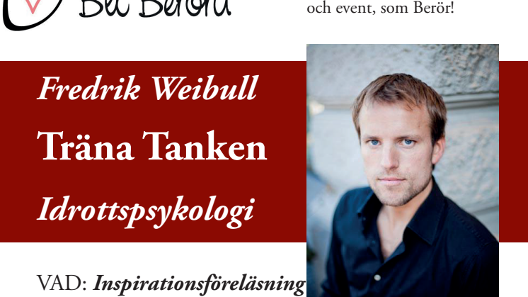 Träna tanken med Fredrik Weibull i Helsingborg 