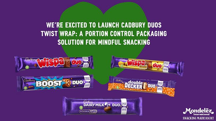 Mondelēz International reveals category- first DUO Twist & Seal Wrap range