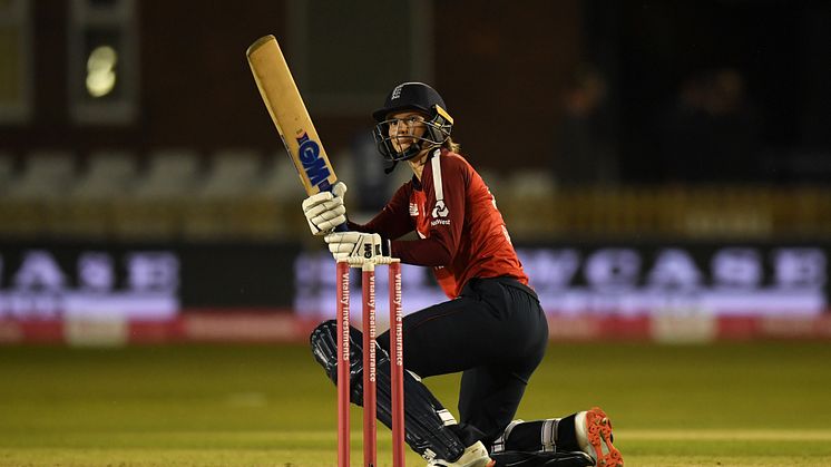 Amy Jones made her first IT20 fifty on home soil. Photo: Getty Images