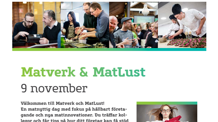 Inbjudan Matverk och MatLust 9 november