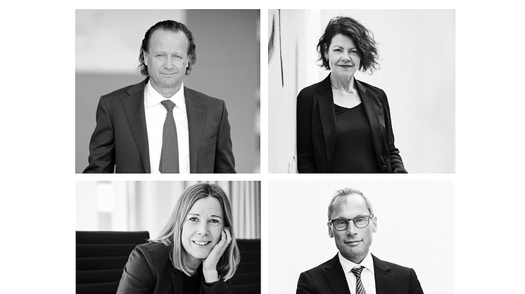 Jan Erik Saugestad, vd Storebrand Kapitalförvaltning, Filippa Bergin, Hållbarhetschef Storebrand, Åsa Wallenberg, vd SPP Fonder, Staffan Hansén, vd SPP