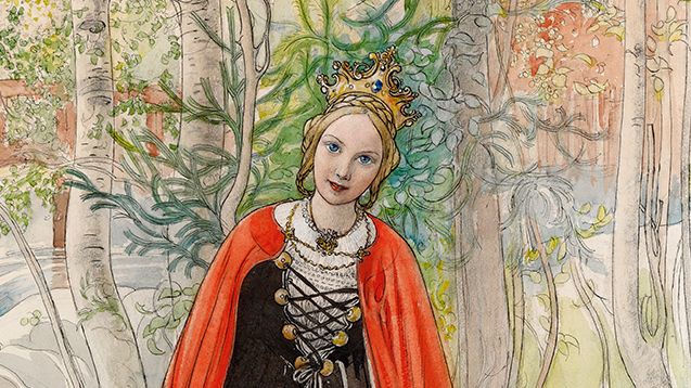 Prinsessan Vår av Carl Larsson (foto: Per Myrehed) Bilden är beskuren 