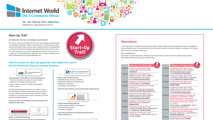 Internet World 2014 Programm Start-Up Treff