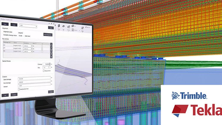 Trimbles Tekla Structures täcker hela brokonstruktionens  arbetsflöde med nya tillägget Bridge Creator – Entreprenörer löser vanliga konstruktionsutmaningar med nytt brotillägg