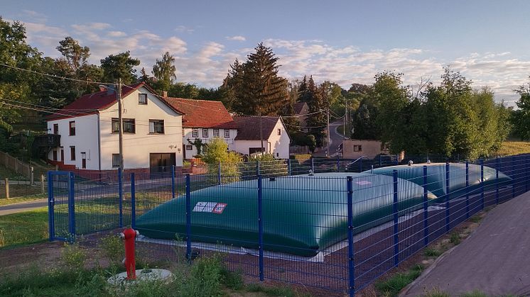 Mit den flexibel einsetzbaren Zisternen von Labaronne-Citaf bietet Veolia Kommunen und Industrieunternehmen eine sinnvolle Alternative, die Löschwasserversorgung sicherzustellen. Auf der FLORIAN Messe in Dresden stellt Veolia die Zisternen aus.