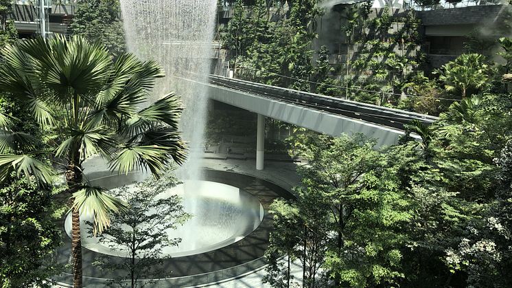 Don't miss the opportunity to get up close and personal with the majestic Rain Vortex and lush Forest Valley when Jewel Changi Airport opens.