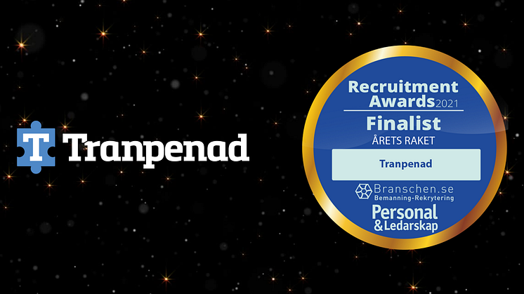 Tranpenad finalist i Recruitment Awards