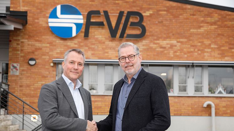 Per Skoglund till vänster tar över rodret på FVB vid årsskiftet. Nuvarande vd Leif Breitholtz blir senior advisor med ansvar för utlandsverksamheten. (Foto: Per Helgoson).