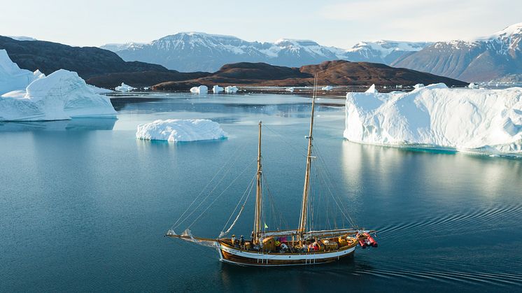 Danish propeller systems save fuel and CO2 on historic sailing ships in Iceland. Photo: North Sailing.