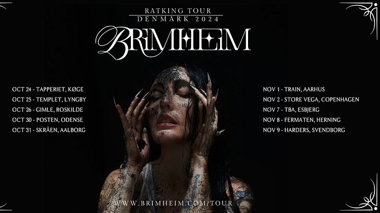 smash!bang!pow! præsenterer: Brimheim drager på omfattende tour i efteråret 2024