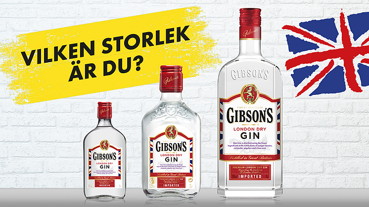 Visste du att Gibson´s London Dry Gin, Sveriges mest populära gin, finns i tre storlekar?