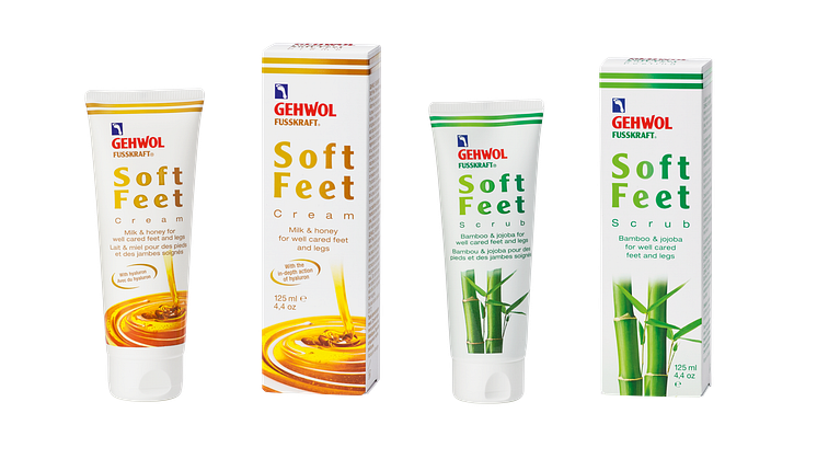 The feel-good duo: GEHWOL FUSSKRAFT Soft Feet Scrub and Cream