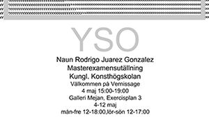 Masterutställning: Naun Rodrigo Juarez Gonzalez