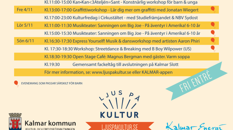 Program för Kulturtältet vid Sveaplan