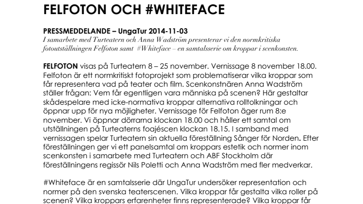 FELFOTON OCH #WHITEFACE