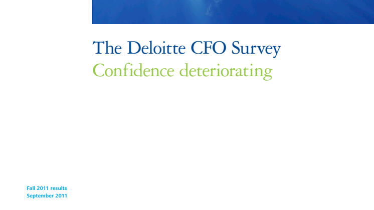 Deloitte CFO Survey Fall 2011 