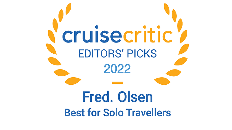 Fred. Olsen Cruise Lines awarded ‘Best for Solo Travellers’ in the Cruise Critic Editors’ Picks 2022