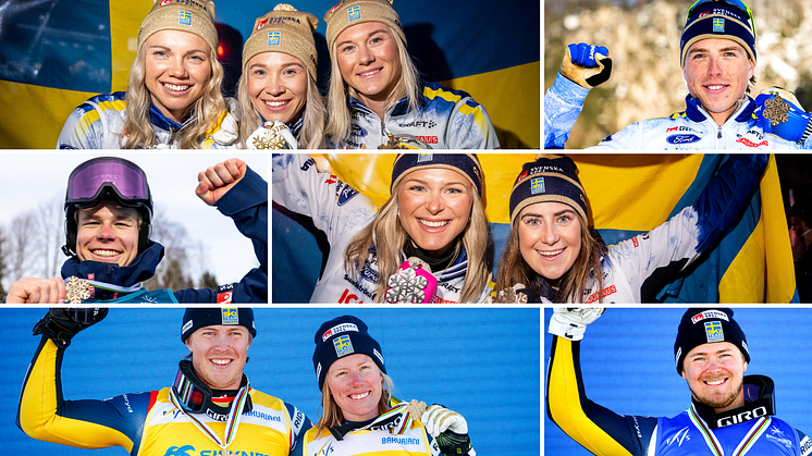 Svenska Skidförbundets mest framgångsrika VM-säsong någonsin. Foto: BIldbyrån.
