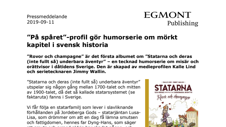 ”På spåret”-profil gör humorserie om mörkt kapitel i svensk historia