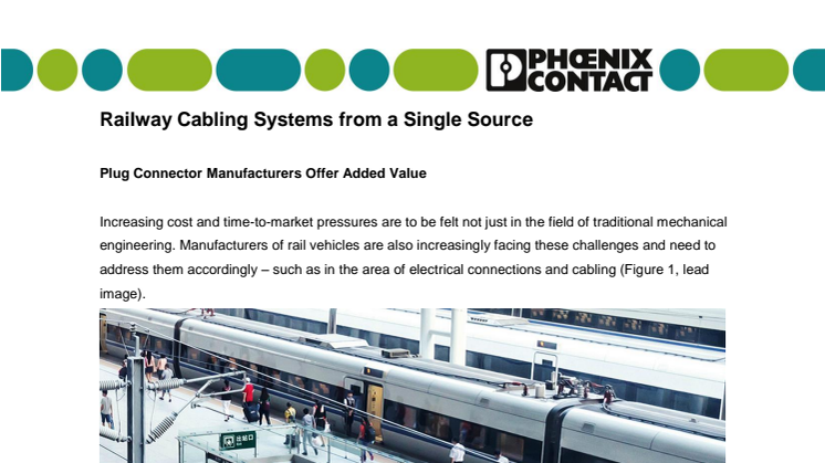 Railway Cabling Systems from a Single Source