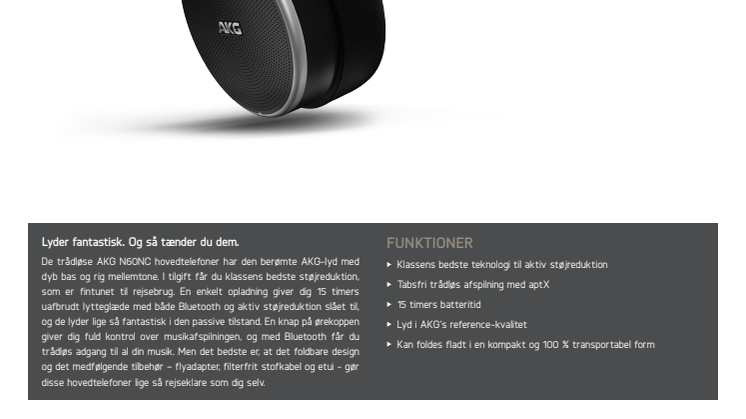 Specification Sheet AKG N60 NC Wireless