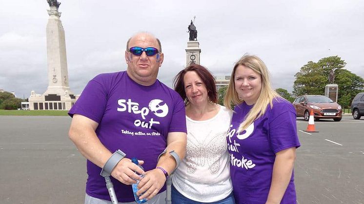 Plymouth stroke survivor takes a Step Out for Stroke in Plymouth Hoe 